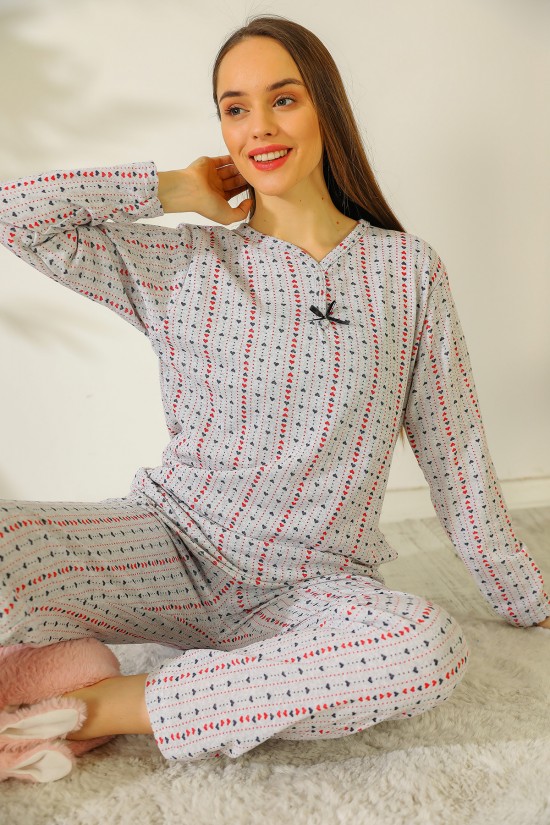 Desenli Pijama Takımı